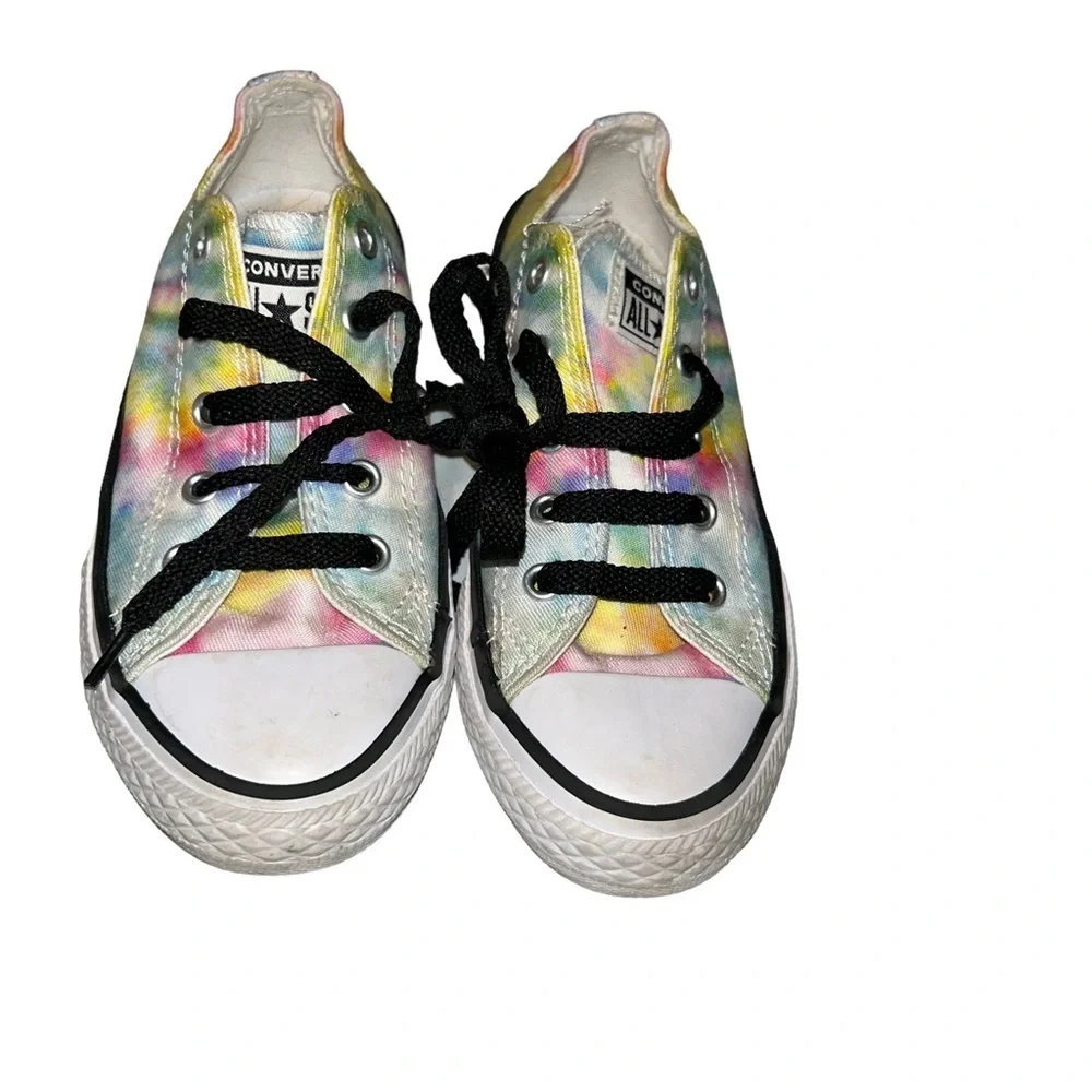Converse all star chuck Taylor’s tie dye rainbow sneakers size 13 girls kids